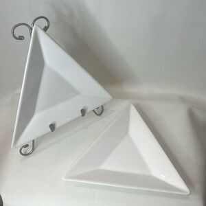 Waechterbach Plates Modern Rectangle Tapas Small Bites Appetizer Entree Set Of 2